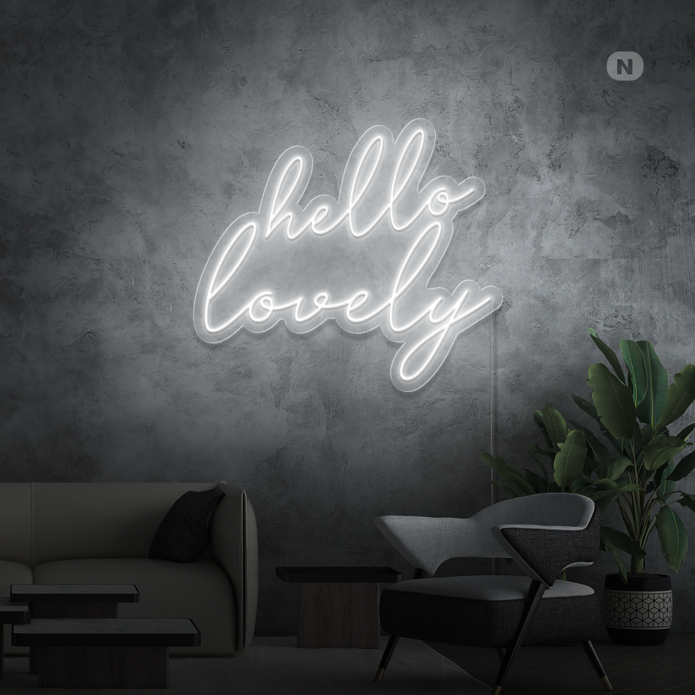 Neonskylt Hello Lovely
