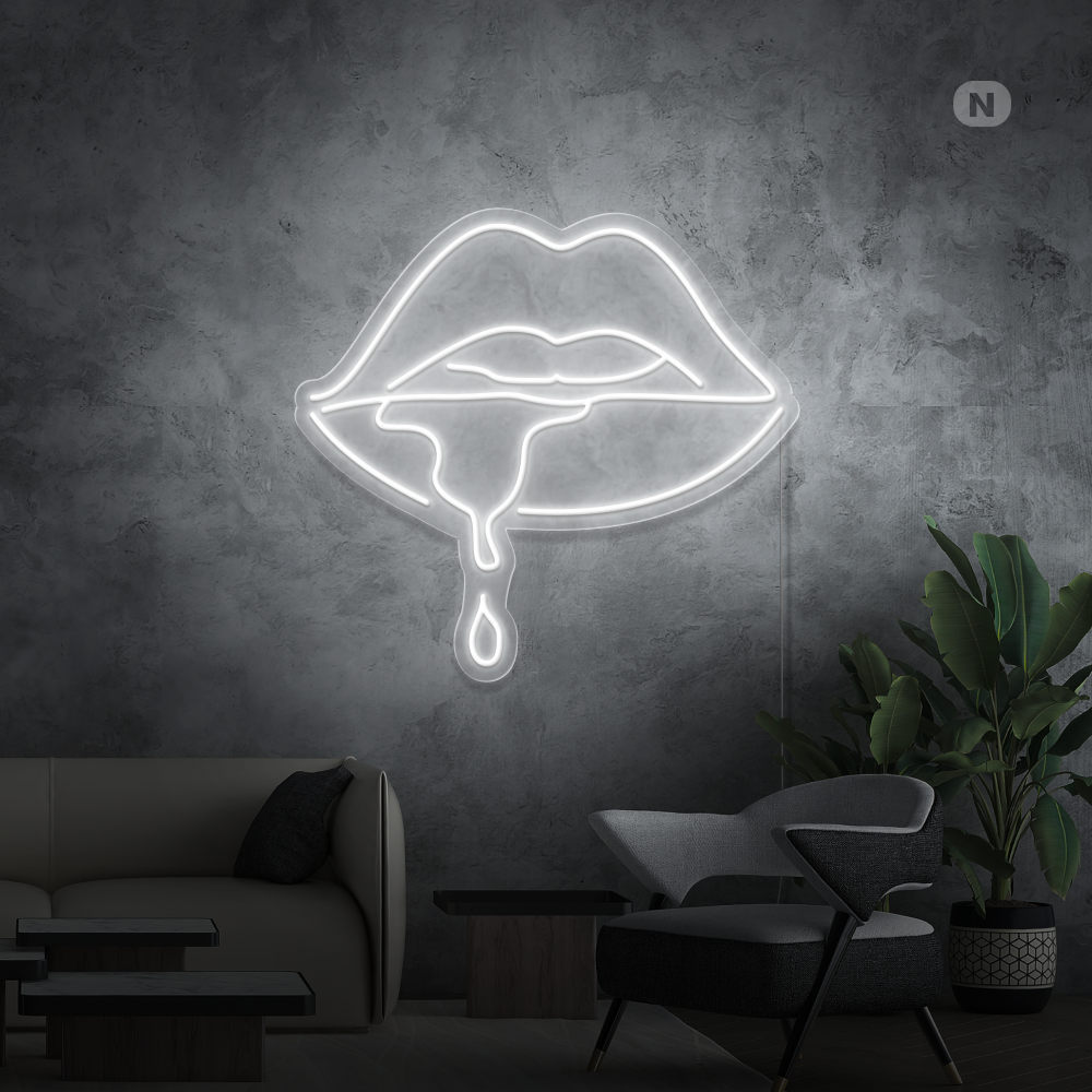 Neonskylt Kaustisk läpp