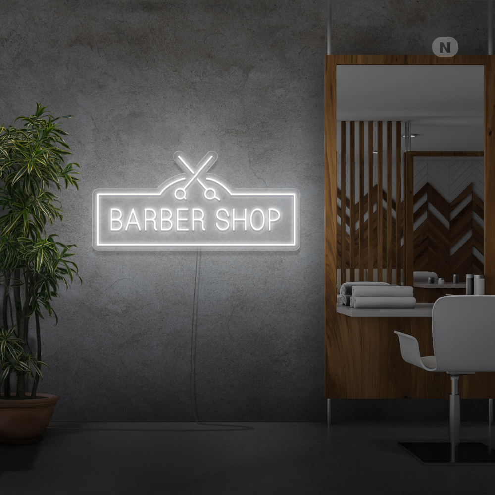 Neonskylt Barber Shop