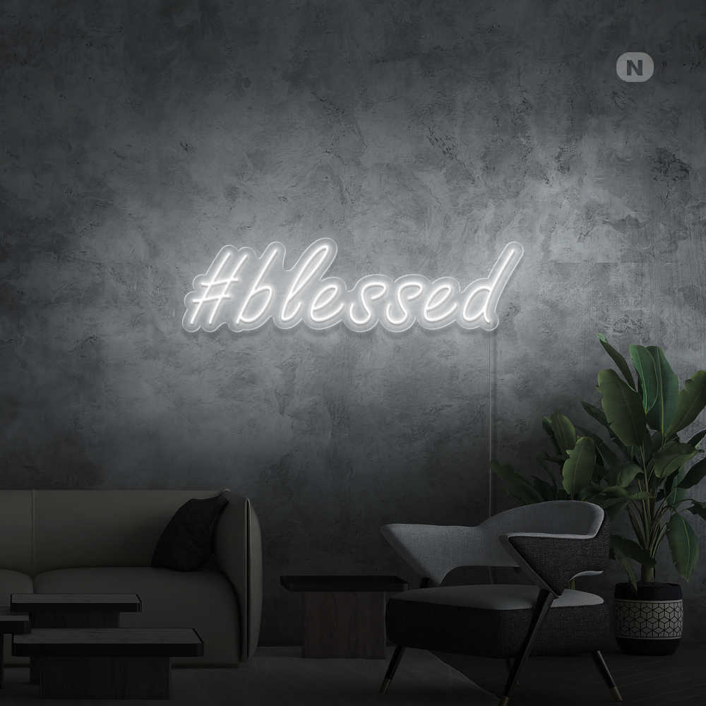 Neonskylt #Blessed