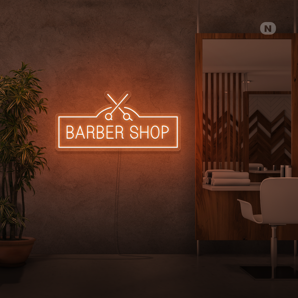 Neonskylt Barber Shop