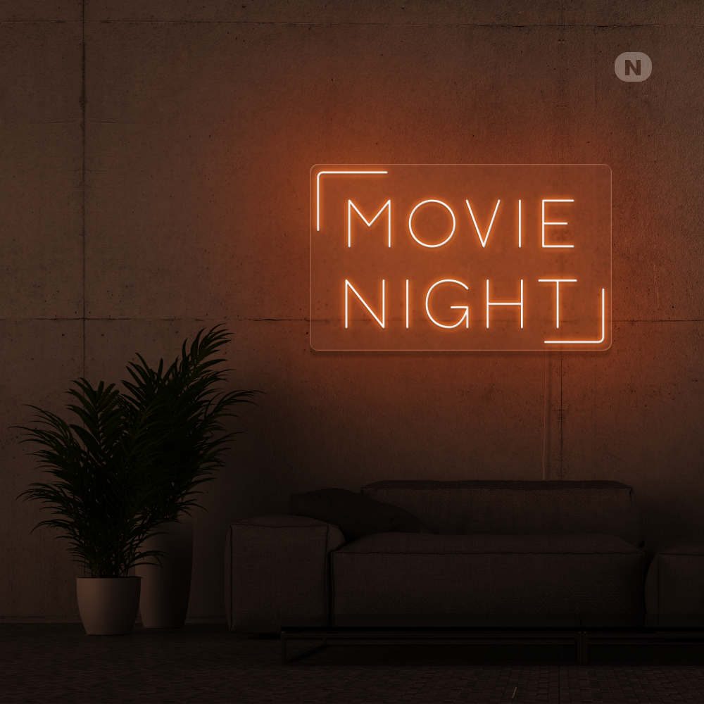 Neonskylt Movie Night