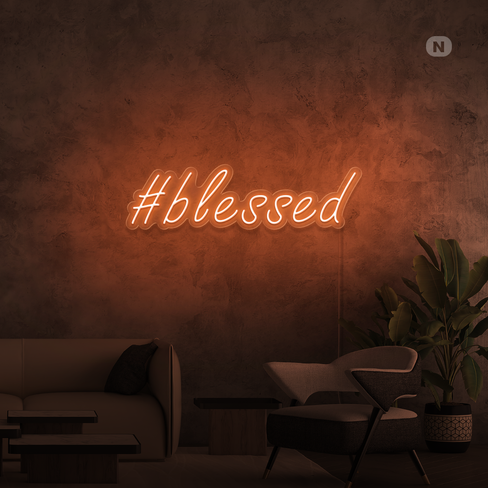Neonskylt #Blessed