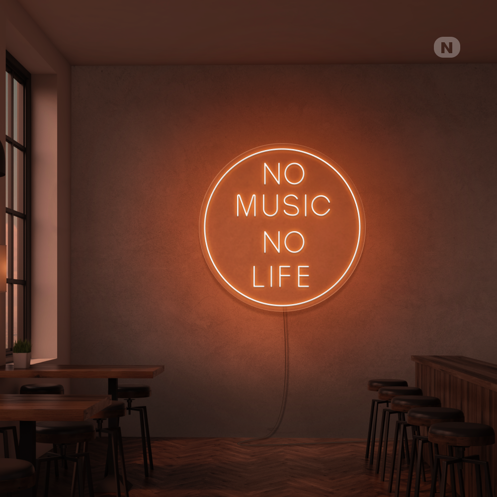 Neonskylt Musik