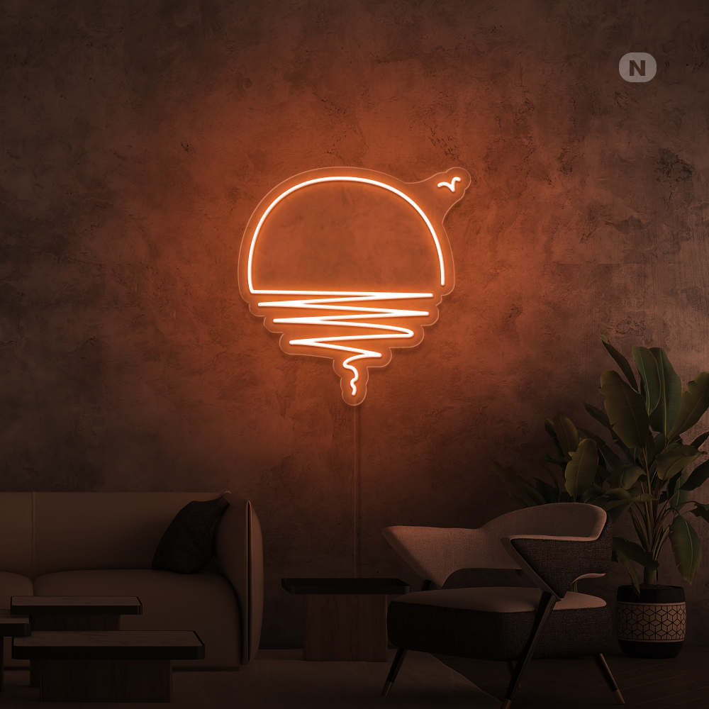 Neonskylt Solnedgång