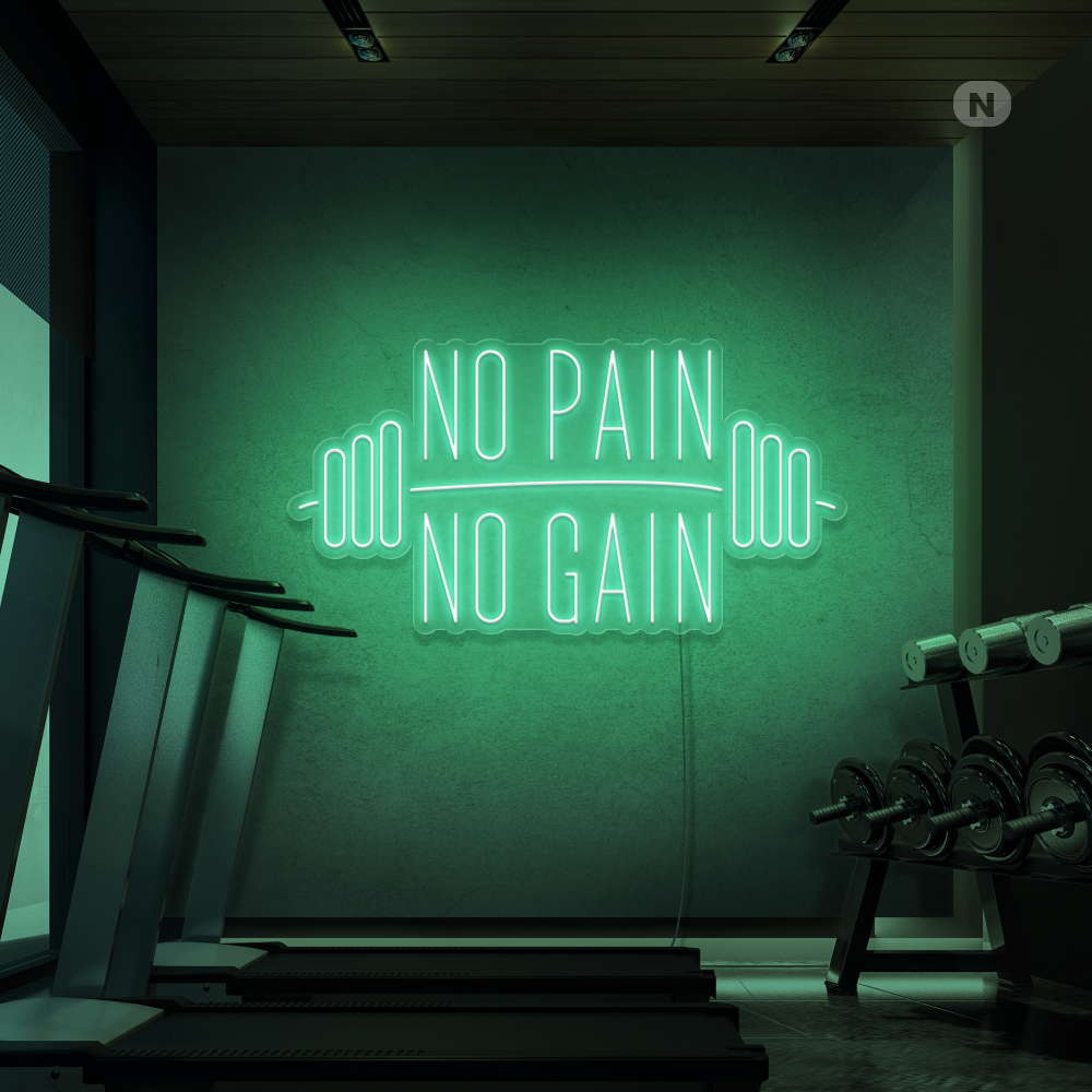 Neonskylt No Pain No Gain