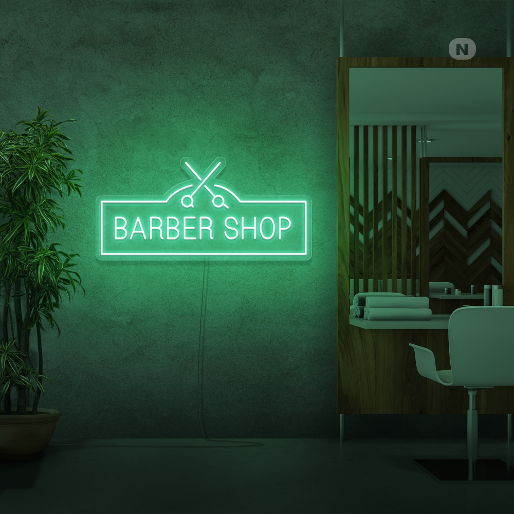 Neonskylt Barber Shop