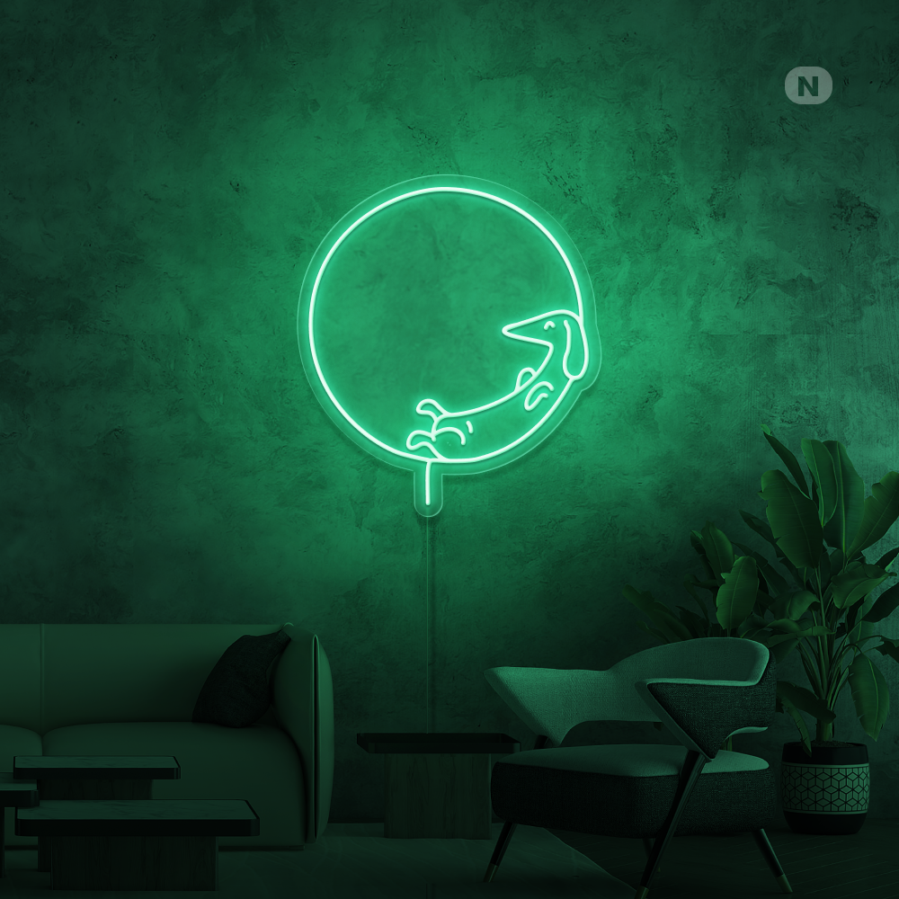 Neonskylt Sovande hund