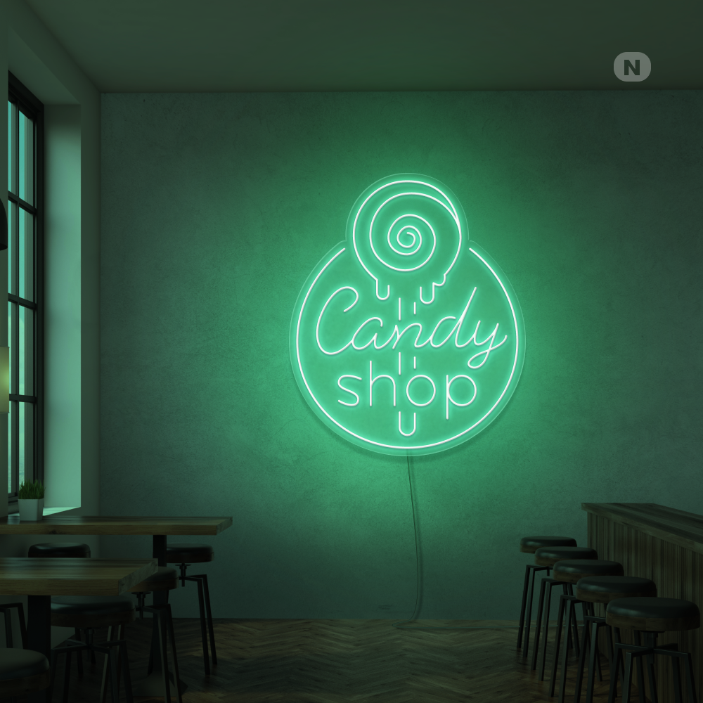 Neonskylt Candy Shop