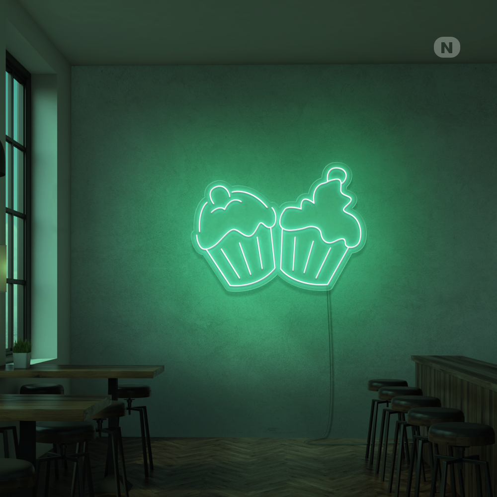 Neonskylt Cupcakes