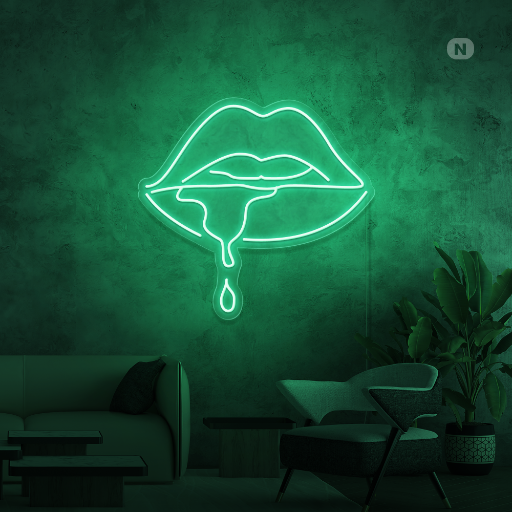 Neonskylt Kaustisk läpp