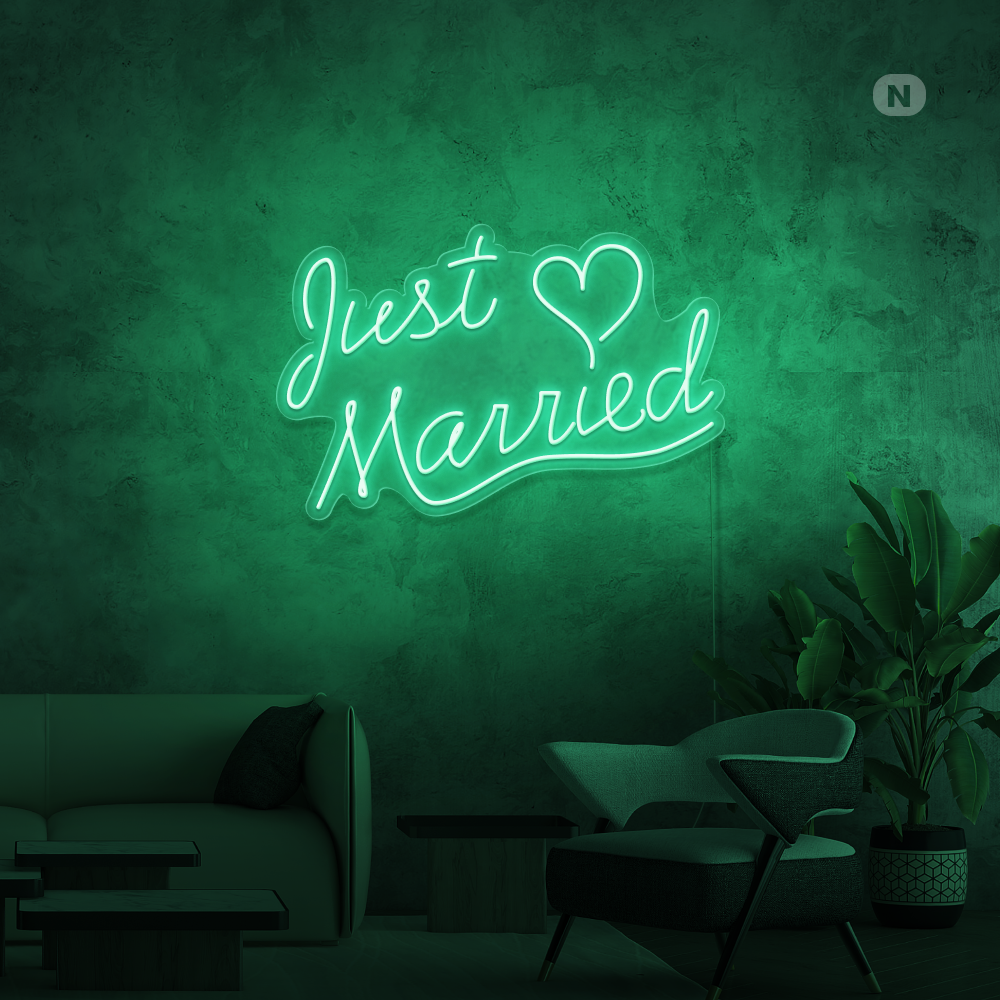 Neonskylt Just Married