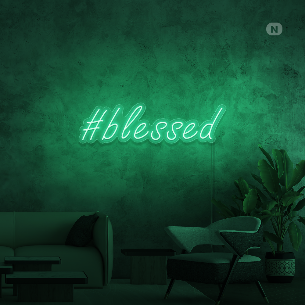Neonskylt #Blessed