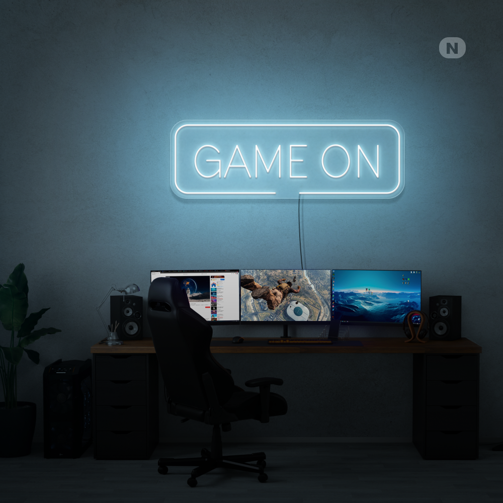 Neonskylt Game On