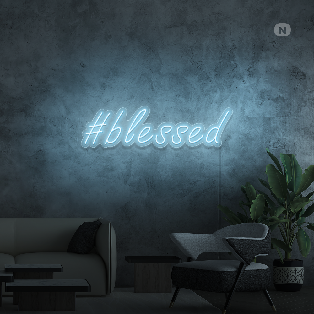 Neonskylt #Blessed