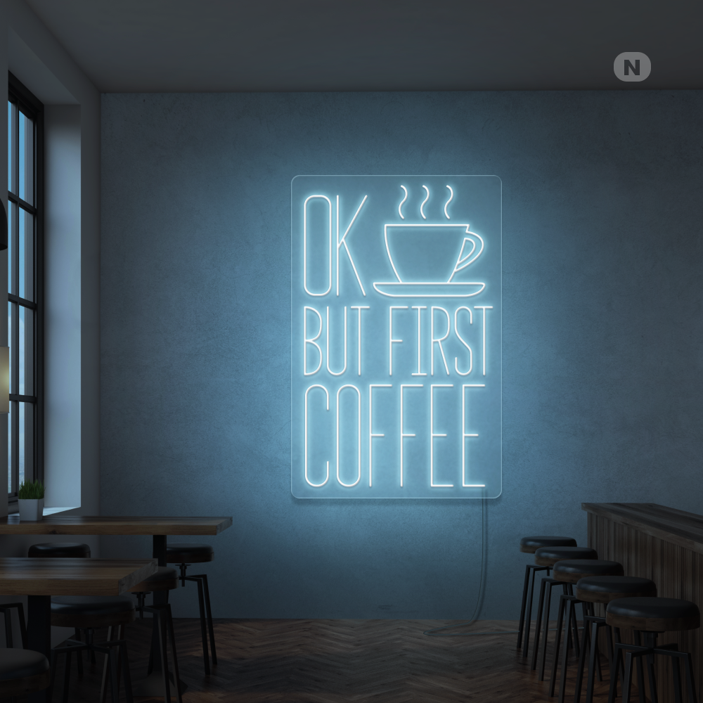 Neonskylt Kaffe
