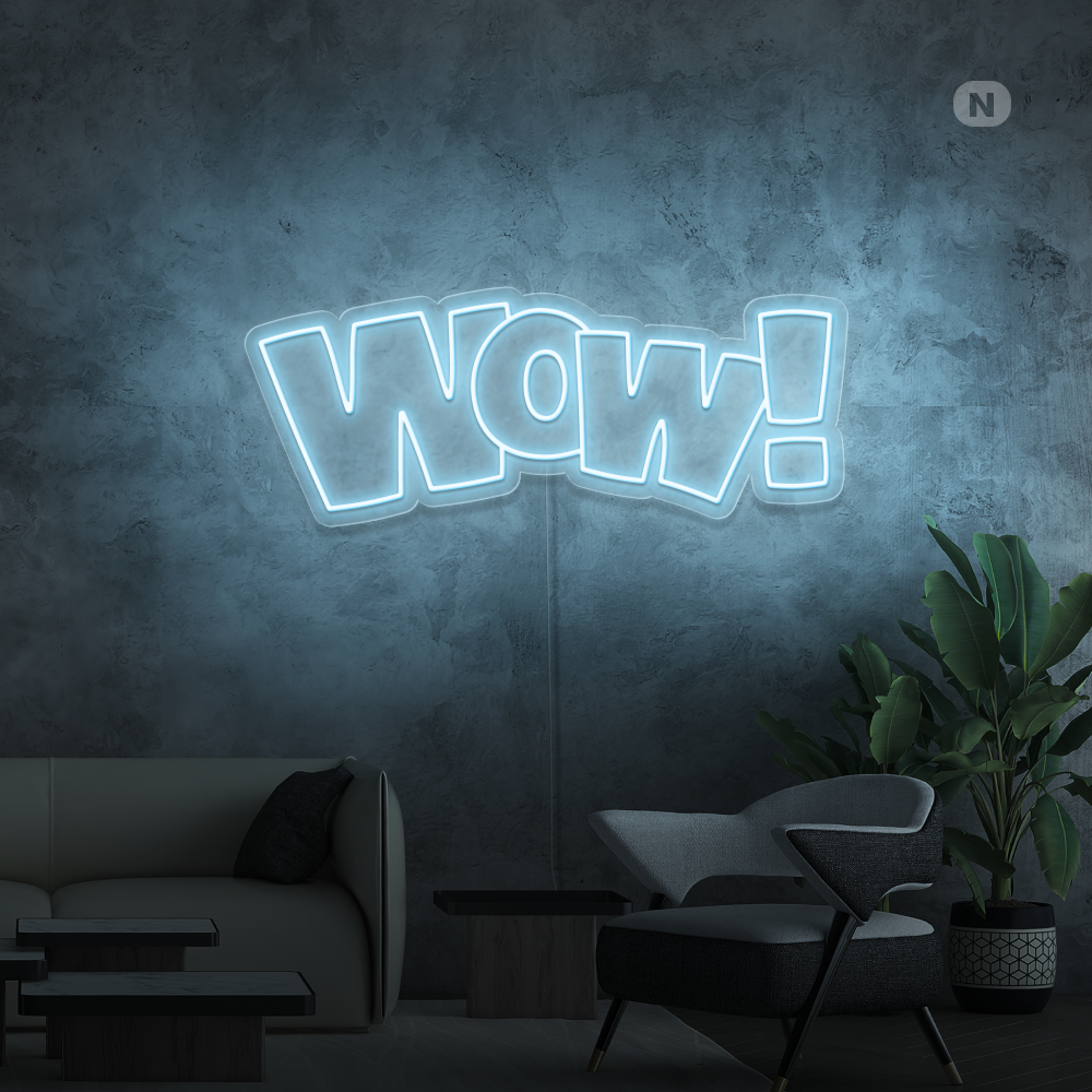 Neonskylt Wow!