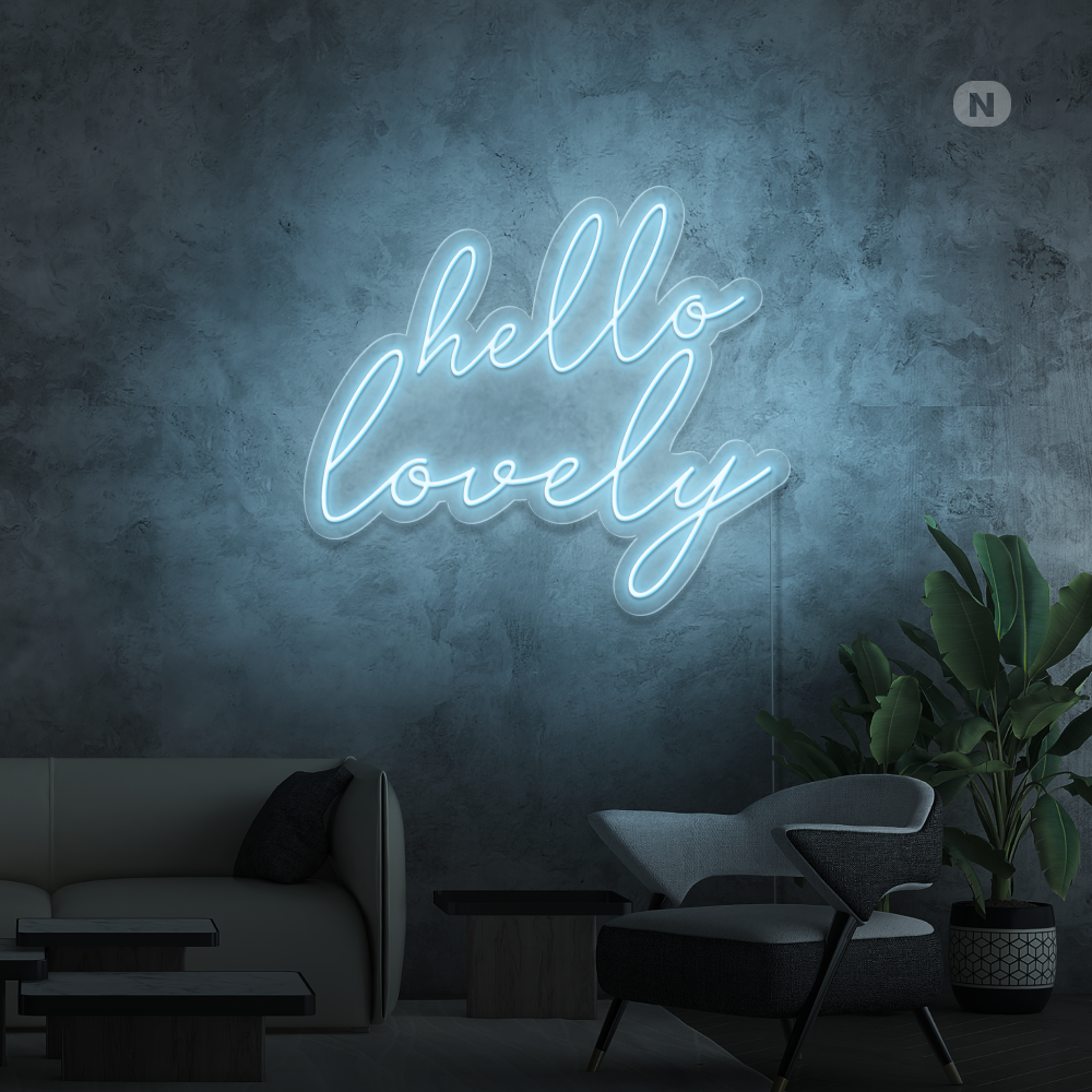 Neonskylt Hello Lovely