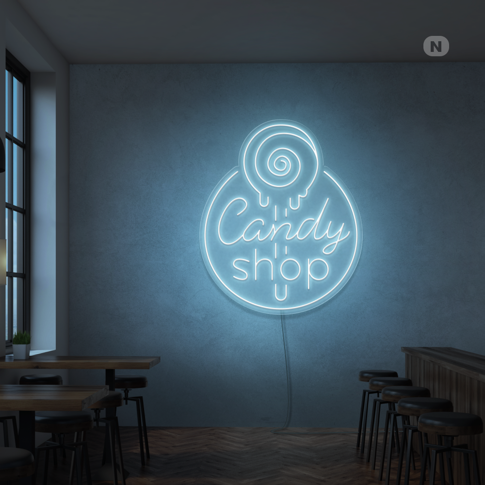 Neonskylt Candy Shop