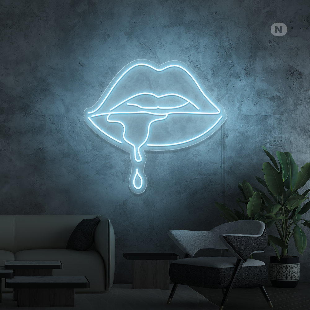 Neonskylt Kaustisk läpp