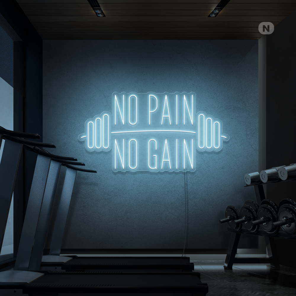 Neonskylt No Pain No Gain
