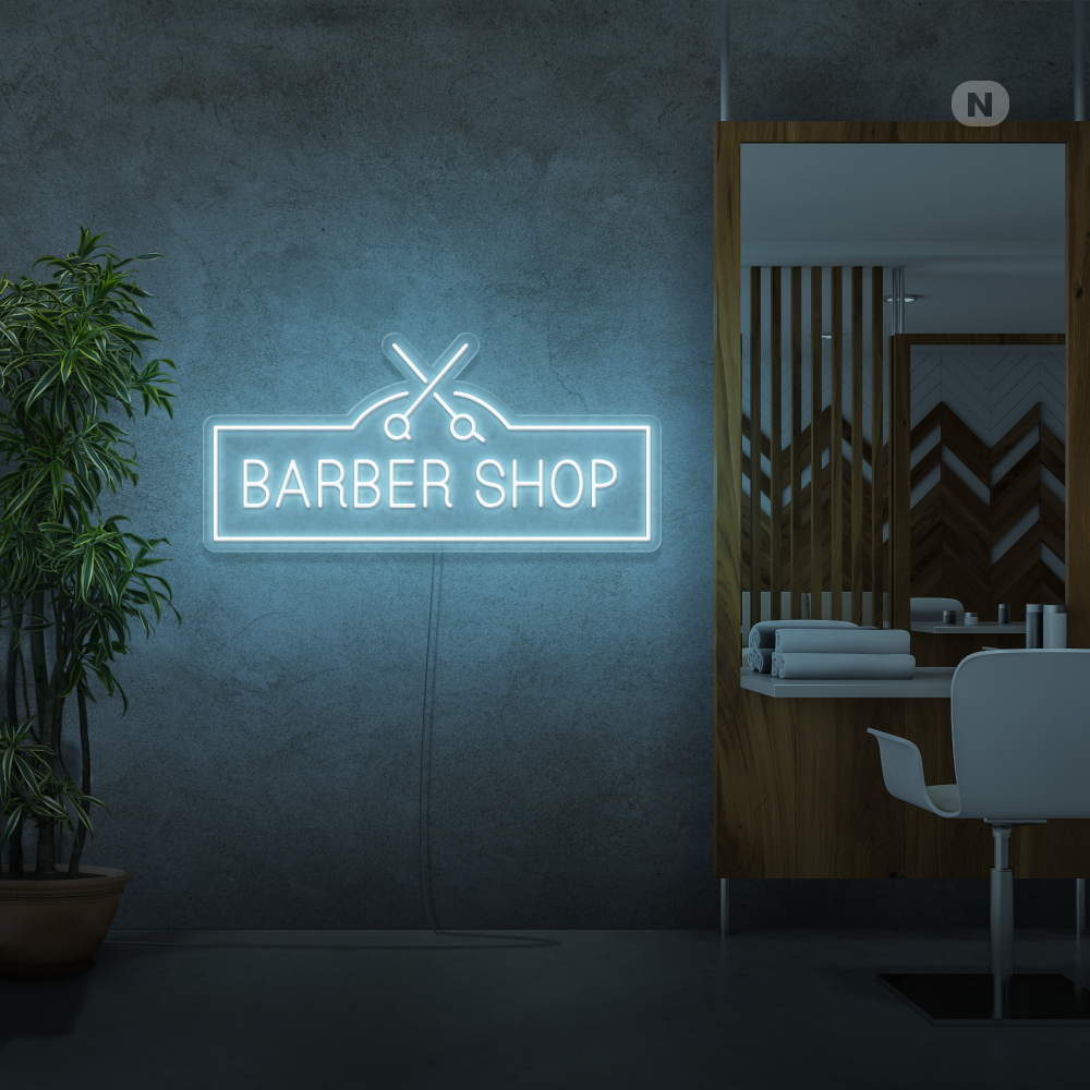 Neonskylt Barber Shop