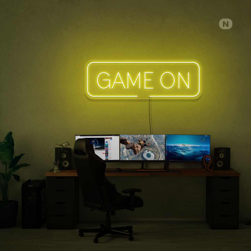 Neonskylt Game On