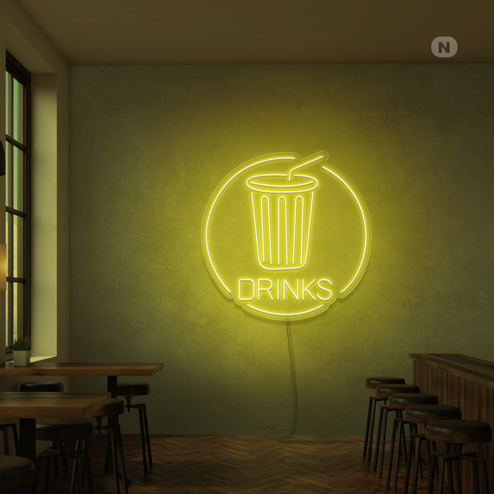 Neonskylt Drinks