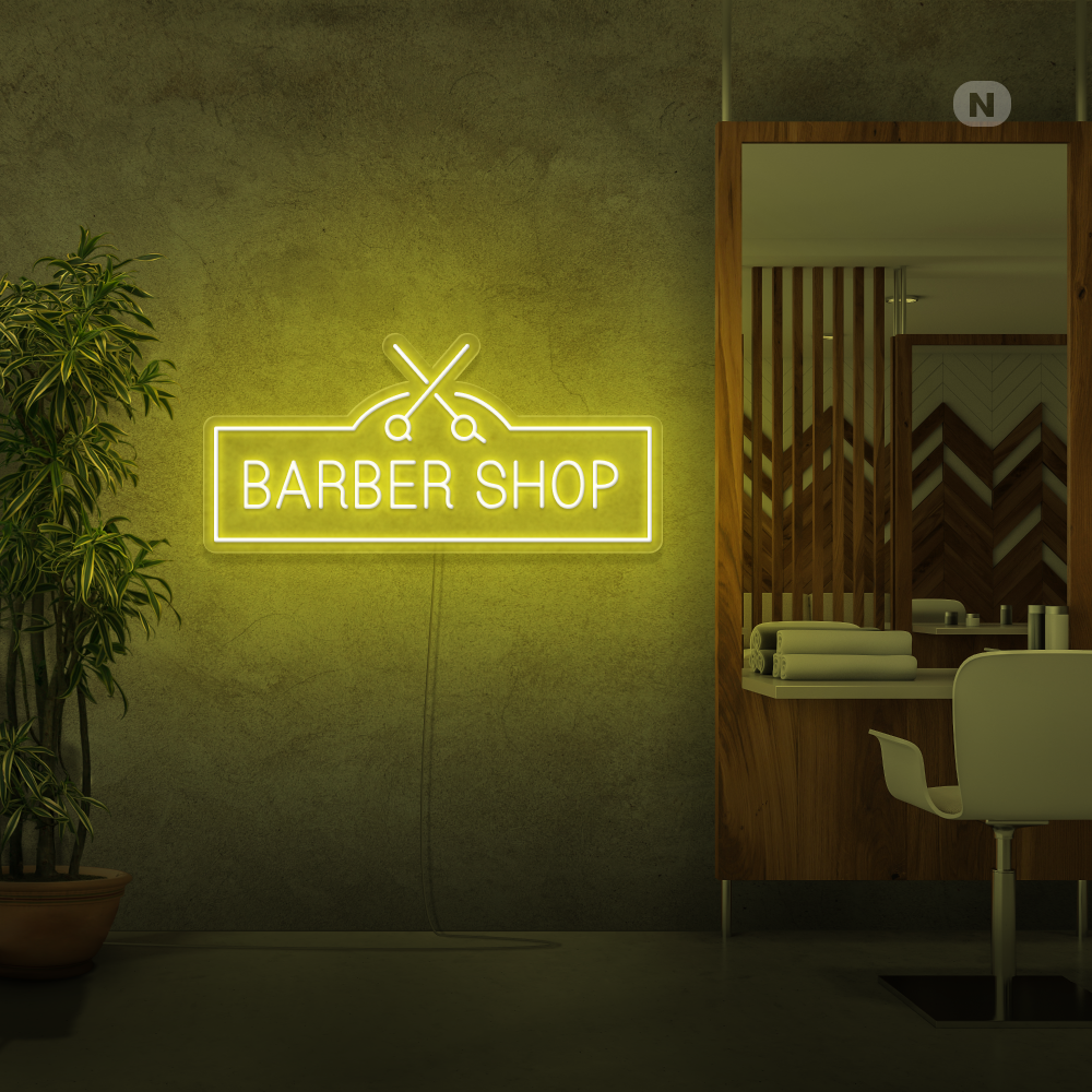Neonskylt Barber Shop