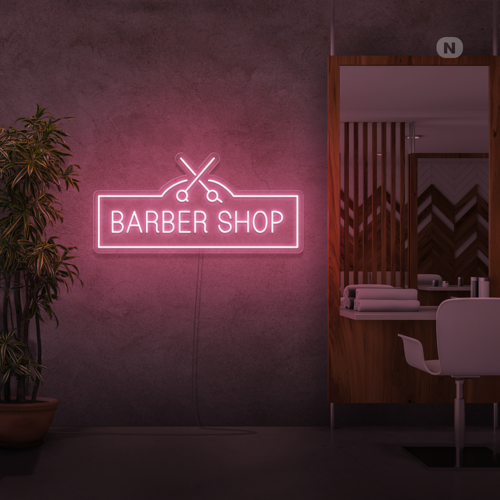 Neonskylt Barber Shop