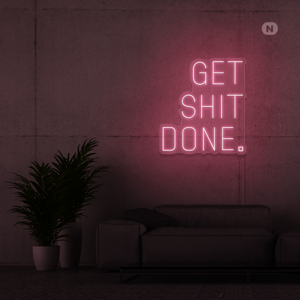 Neonskylt Get shit Done