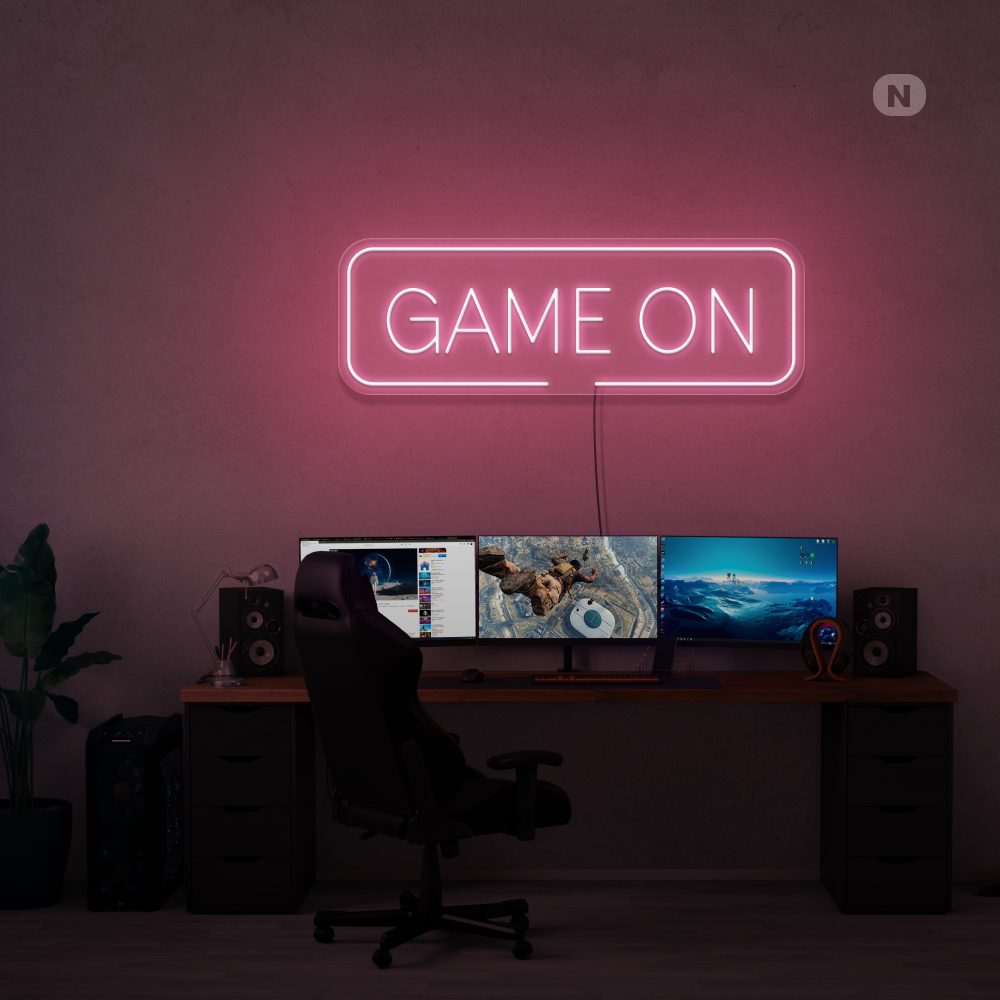 Neonskylt Game On