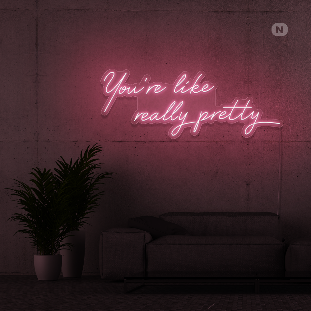 Neonskylt Citat om livet