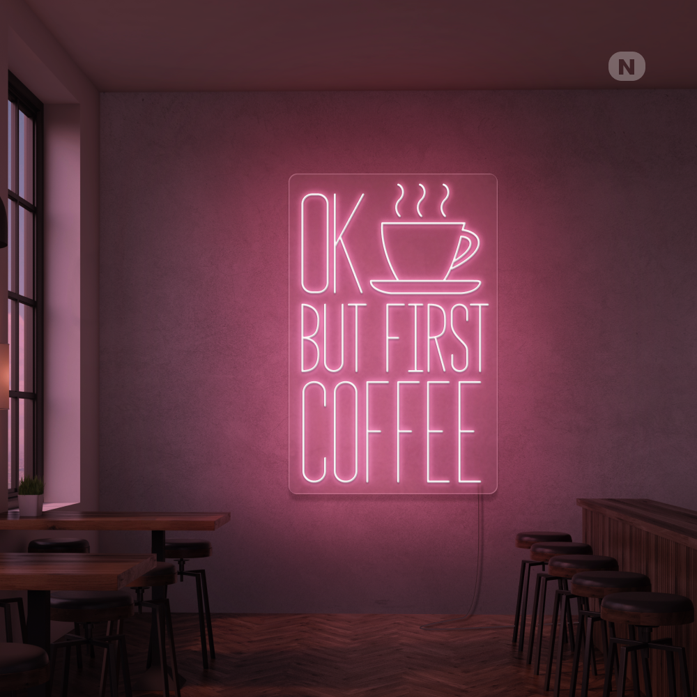 Neonskylt Kaffe