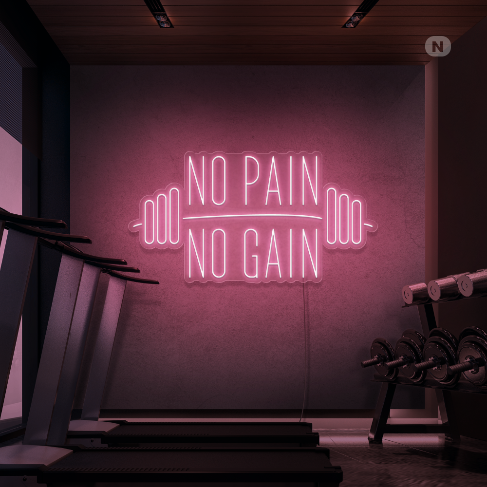 Neonskylt No Pain No Gain