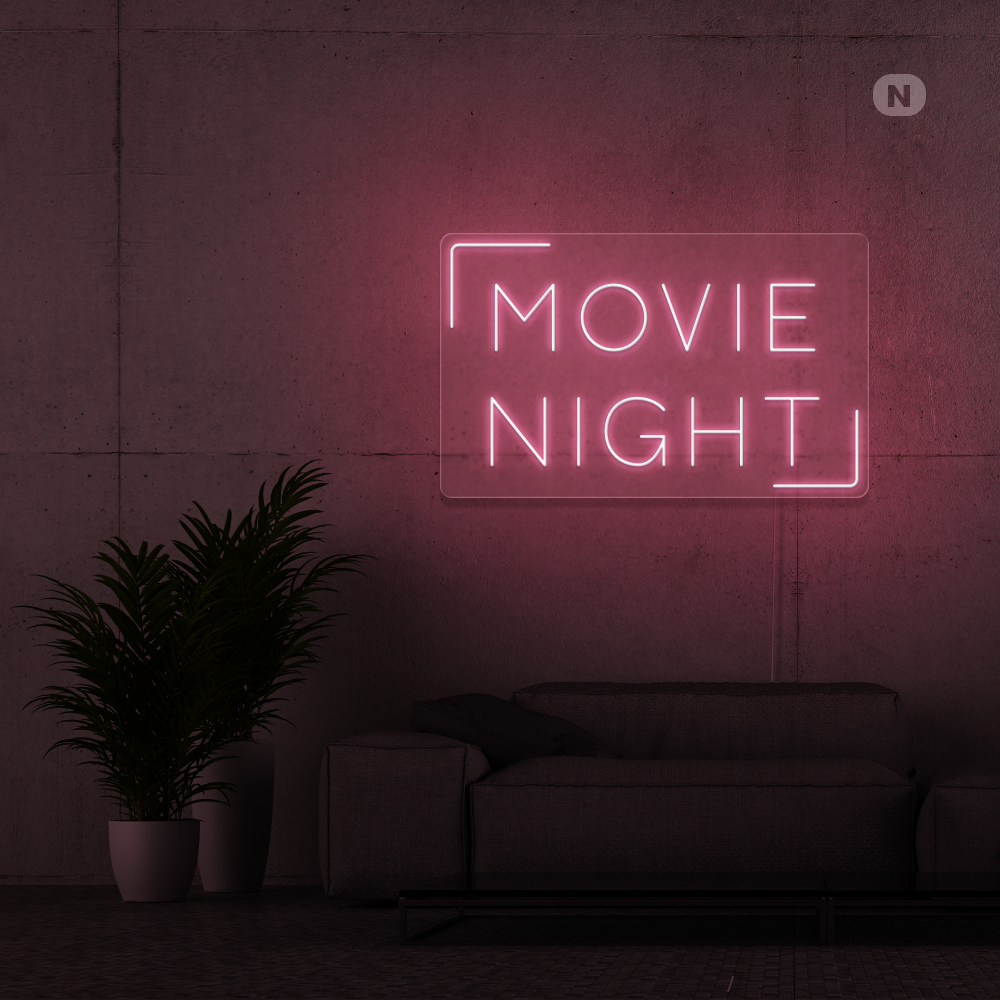 Neonskylt Movie Night