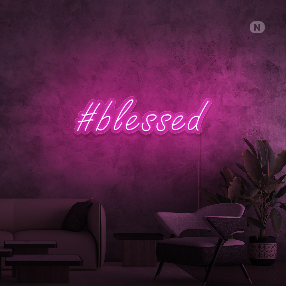 Neonskylt #Blessed