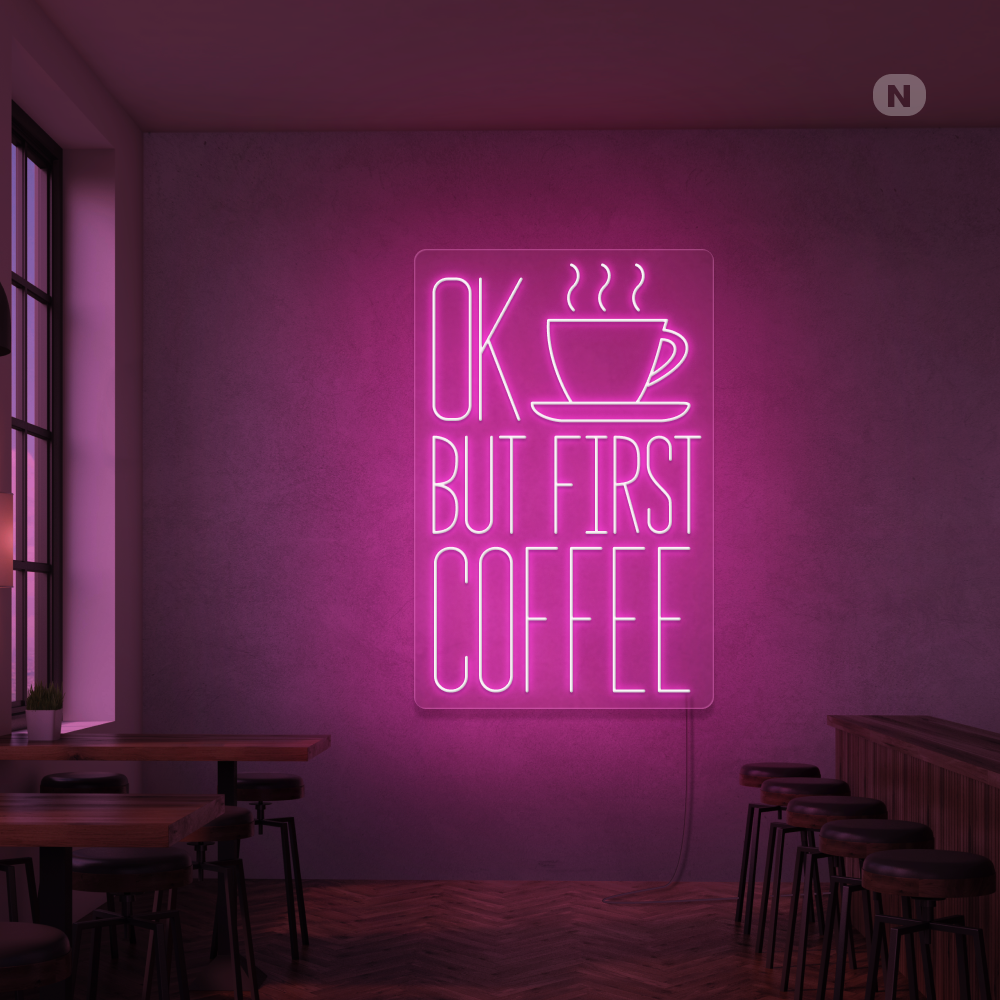 Neonskylt Kaffe
