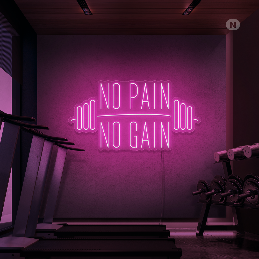 Neonskylt No Pain No Gain