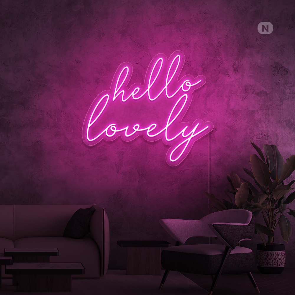 Neonskylt Hello Lovely