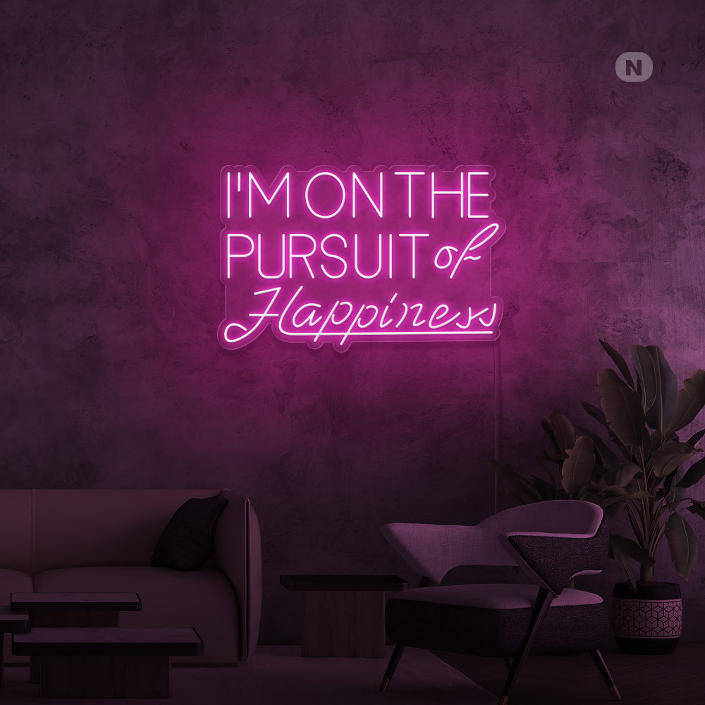 Neonskylt Hapiness