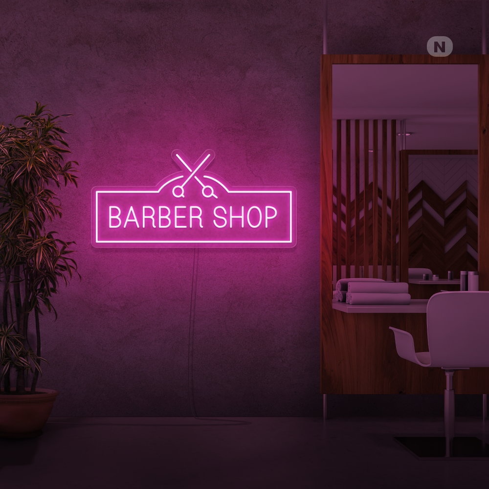 Neonskylt Barber Shop