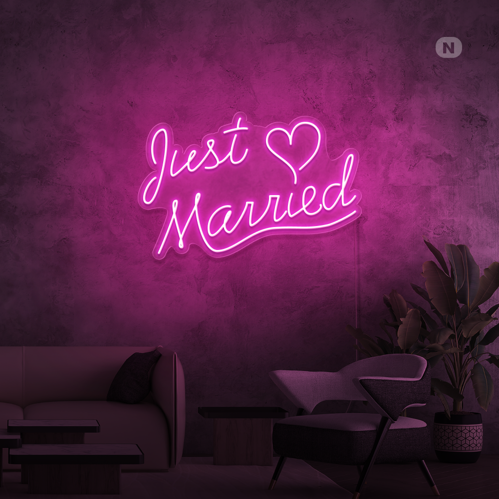 Neonskylt Just Married