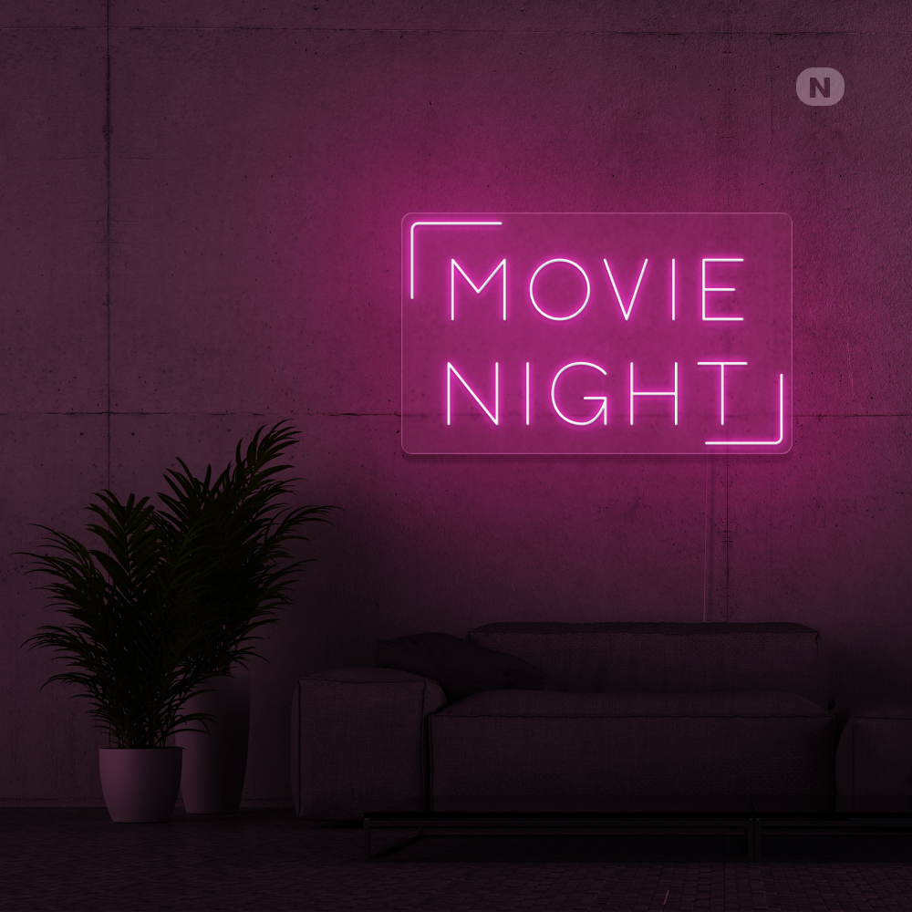 Neonskylt Movie Night