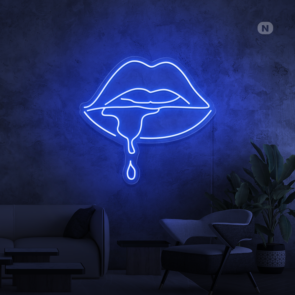 Neonskylt Kaustisk läpp