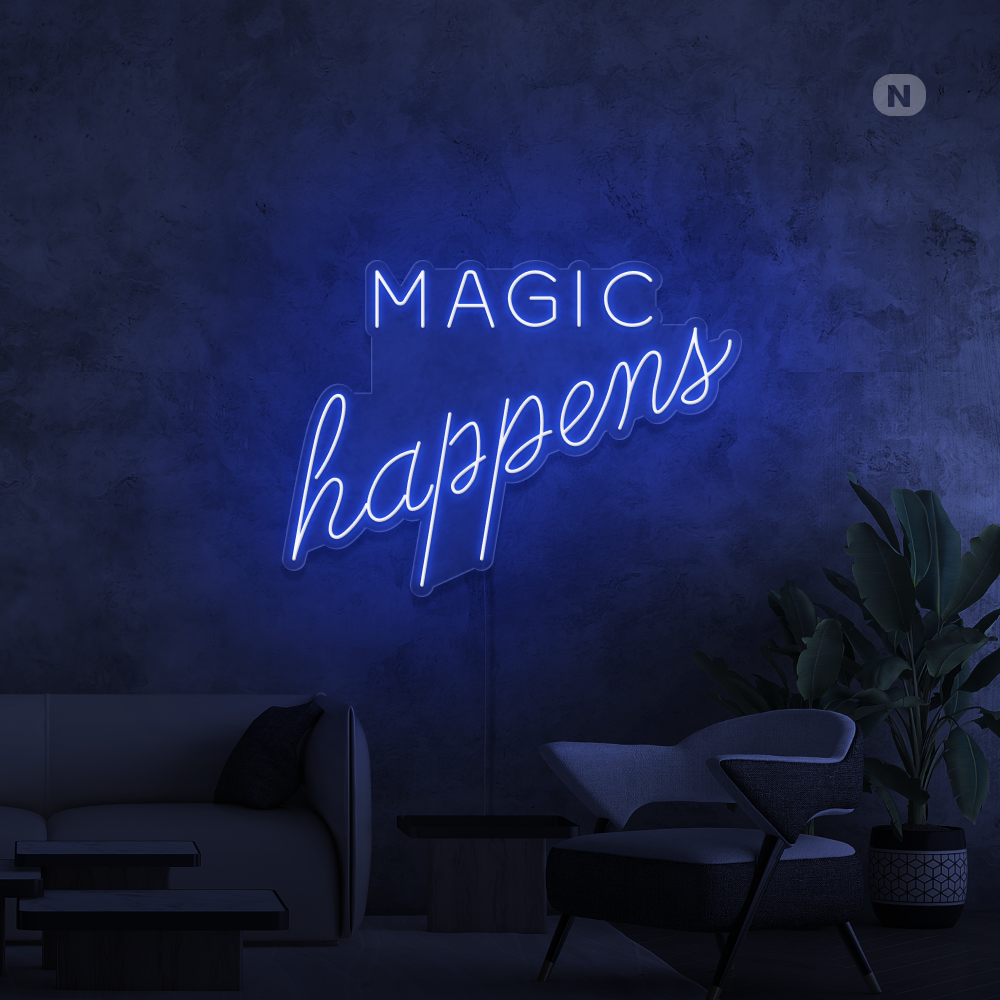Neonskylt Magic Happens
