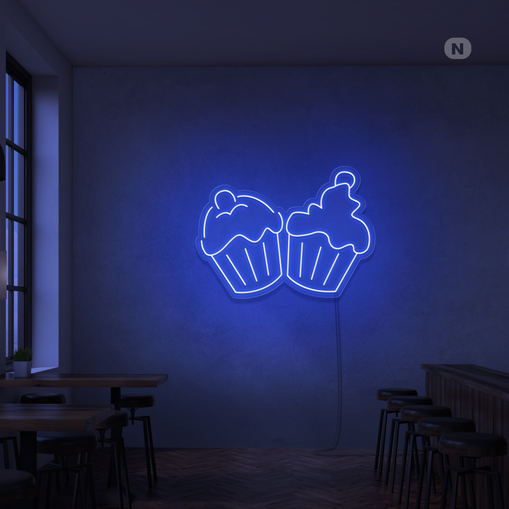 Neonskylt Cupcakes