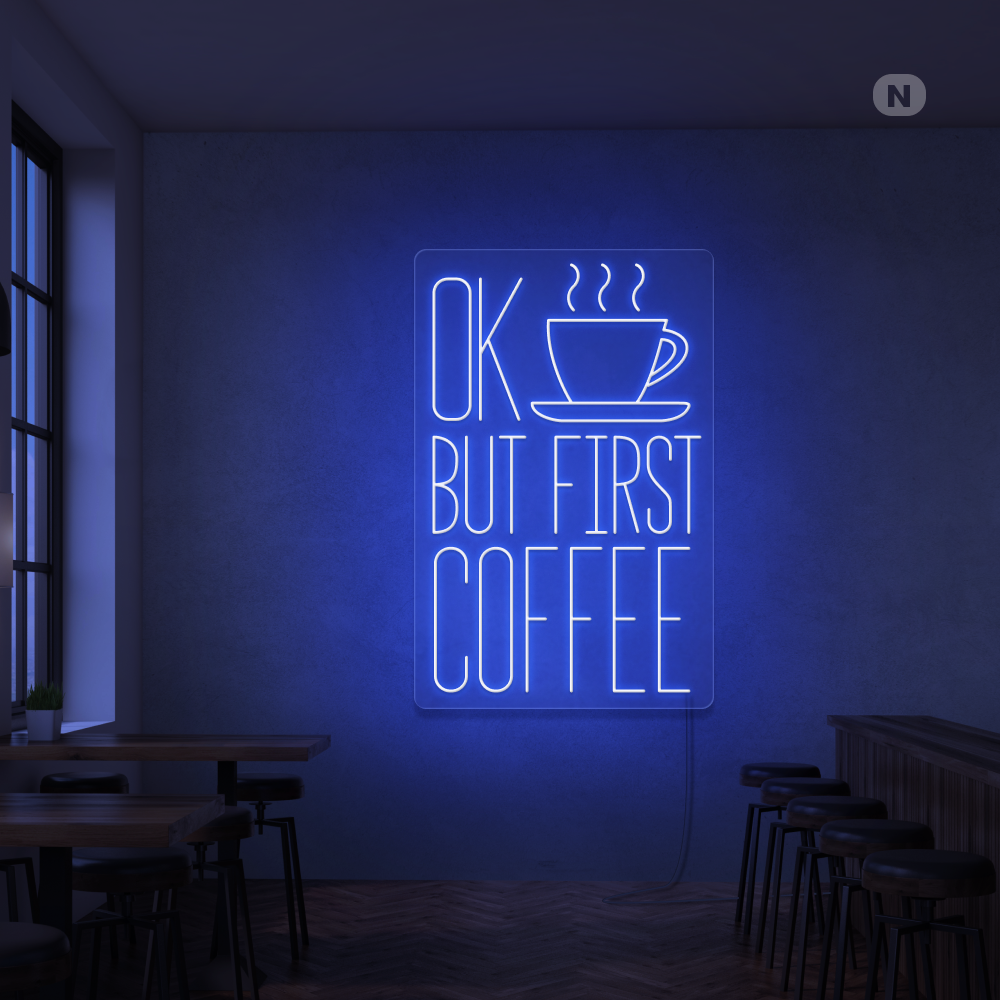 Neonskylt Kaffe