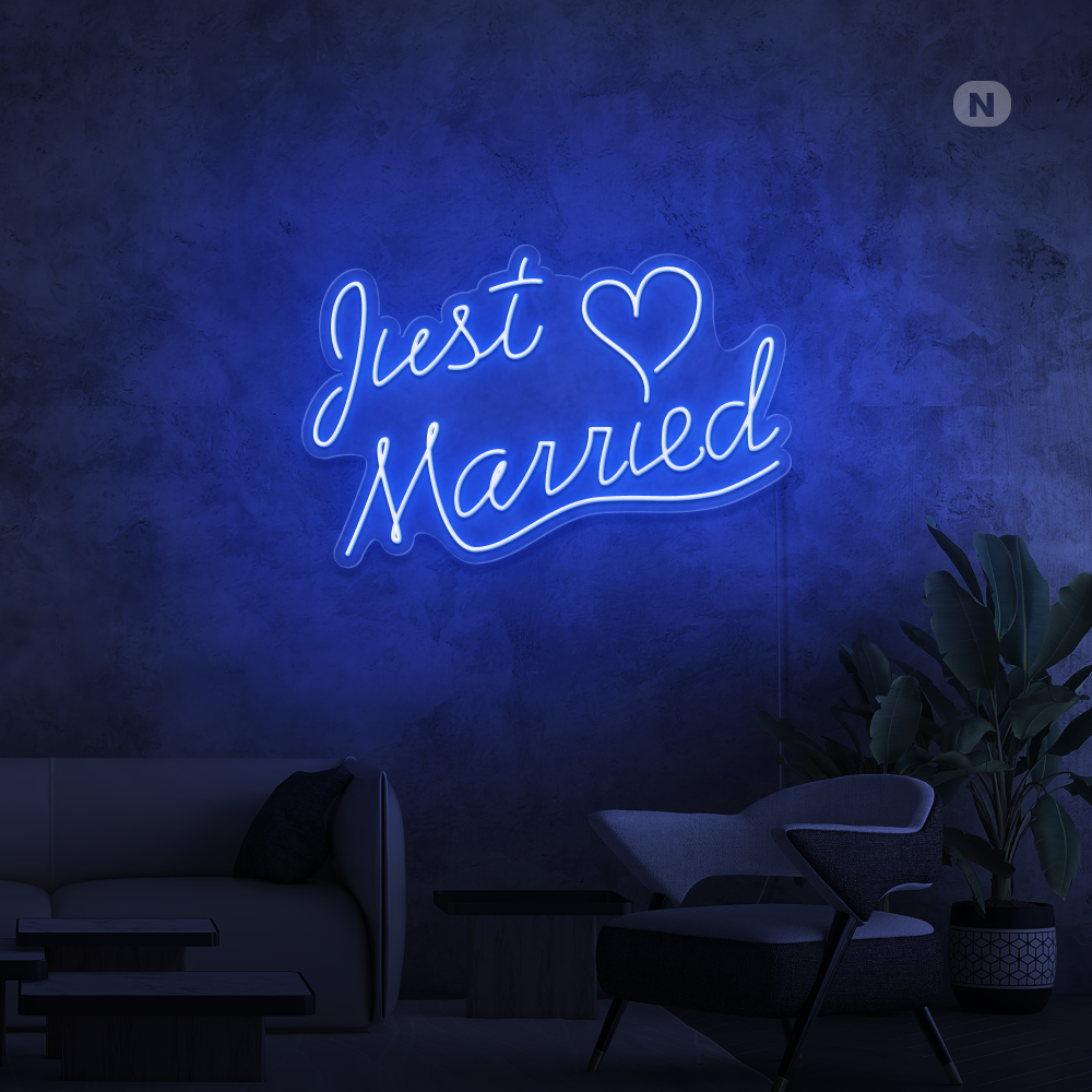 Neonskylt Just Married