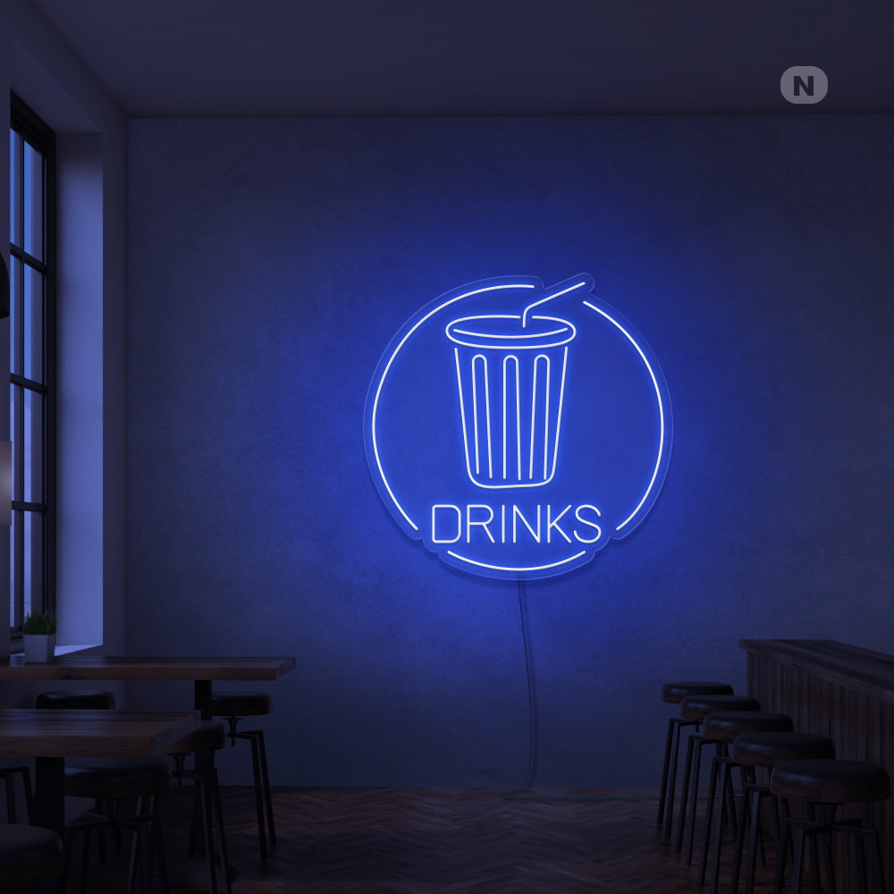 Neonskylt Drinks